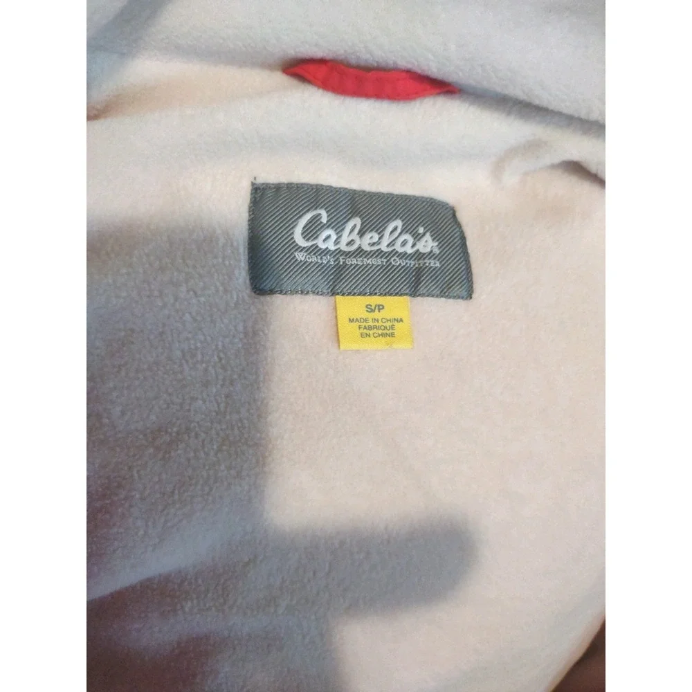 Cabela's Youth Full-Zip Jacket - Solid Red - Fleece Lined - No Hood Size S (6/7)